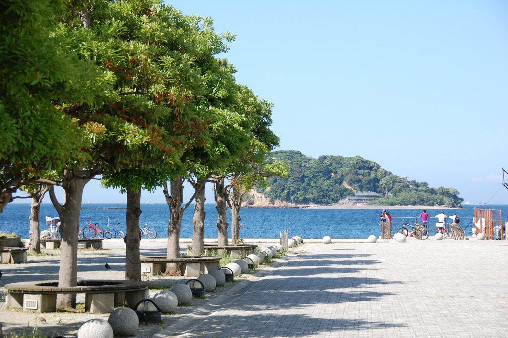 横須賀のうみかぜ公園から望む猿島