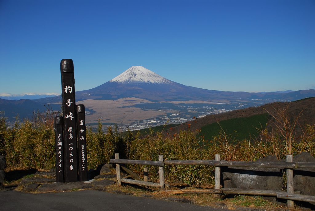 杓子峠から眺める富士山は絶景