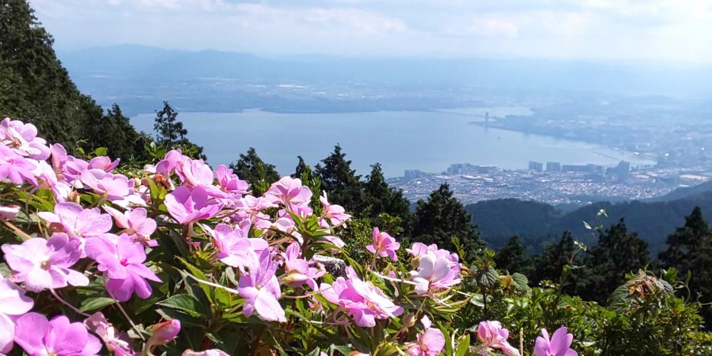 ガーデンミュージアム比叡から眺める琵琶湖