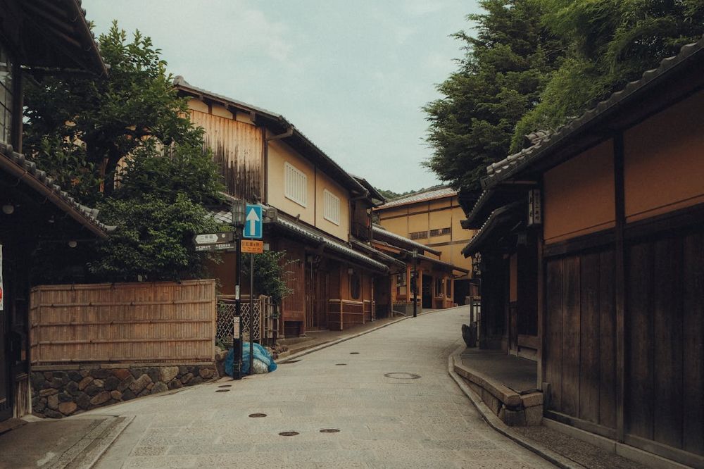 京都市内の碁盤の目になった道
