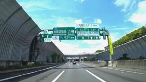 第二京阪道路の京田辺PA付近（京都府京田辺市）