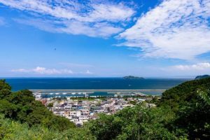 有田みかん海道から見た有田川河口（和歌山県有田市）